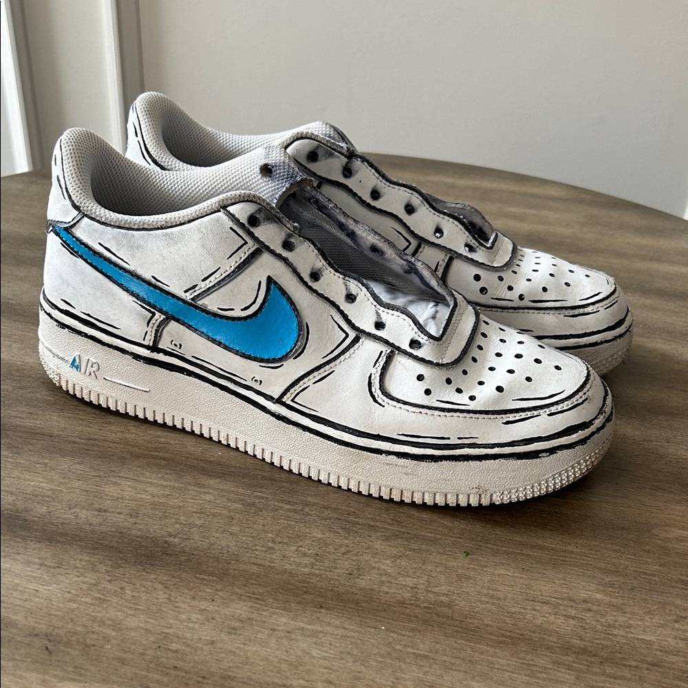 Nike Air Force sneakers customized 6Y